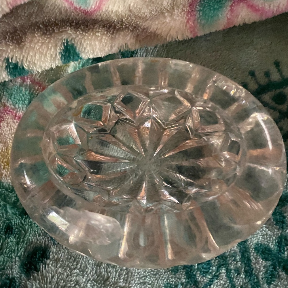 Vintage Crystal/glass Ashtray